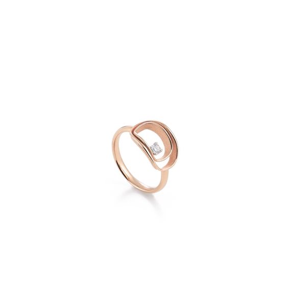 Ringe Annamaria Cammilli Dame Dune in Gold Diamante 0.08 Ct GAN2818P - GAN2818P
